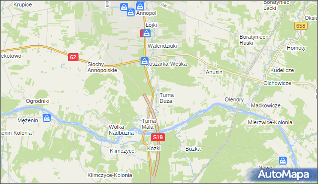 mapa Turna Duża, Turna Duża na mapie Targeo