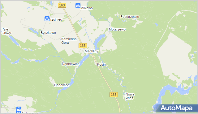 mapa Turze gmina Czaplinek, Turze gmina Czaplinek na mapie Targeo