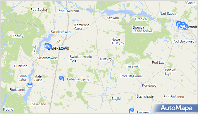 mapa Tuszyny, Tuszyny na mapie Targeo