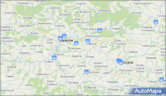 mapa Ubrzeż, Ubrzeż na mapie Targeo