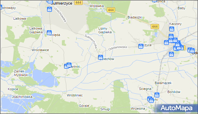 mapa Uciechów gmina Odolanów, Uciechów gmina Odolanów na mapie Targeo