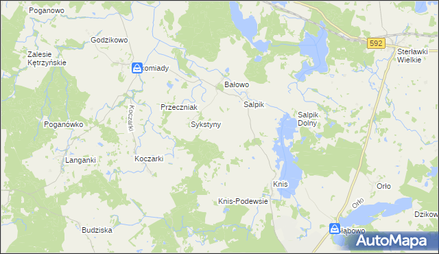 mapa Ugiertowo, Ugiertowo na mapie Targeo