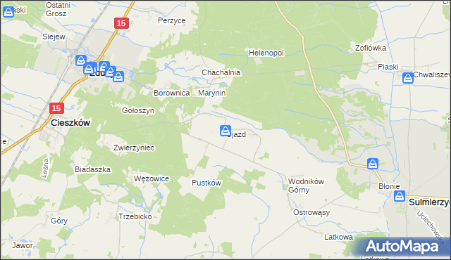 mapa Ujazd gmina Cieszków, Ujazd gmina Cieszków na mapie Targeo