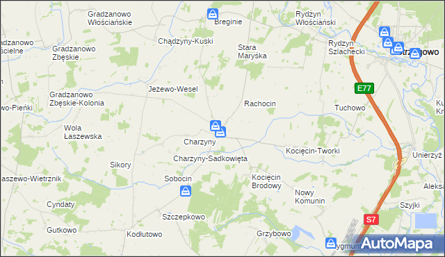 mapa Unieck, Unieck na mapie Targeo