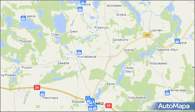 mapa Upartowo, Upartowo na mapie Targeo