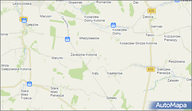 mapa Urszulin gmina Bychawa, Urszulin gmina Bychawa na mapie Targeo