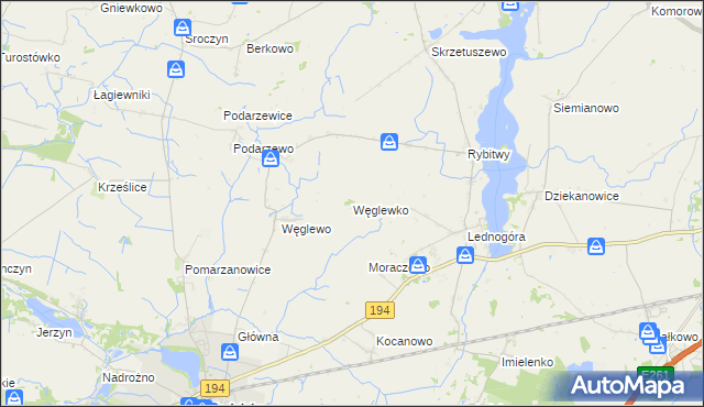 mapa Węglewko, Węglewko na mapie Targeo