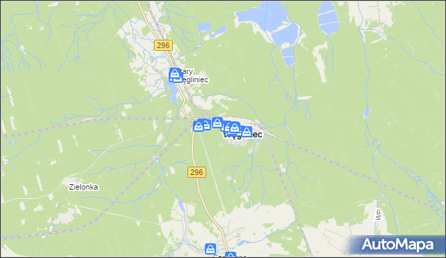 mapa Węgliniec powiat zgorzelecki, Węgliniec powiat zgorzelecki na mapie Targeo