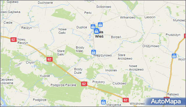 mapa Węgrzynowo gmina Mała Wieś, Węgrzynowo gmina Mała Wieś na mapie Targeo
