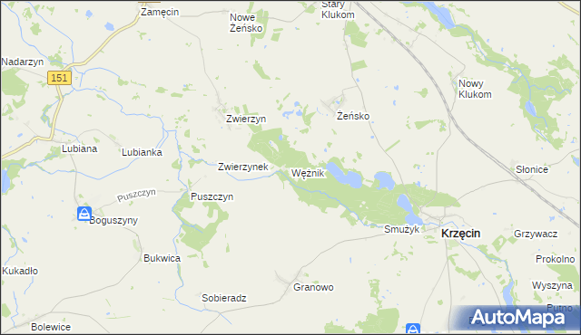 mapa Wężnik, Wężnik na mapie Targeo