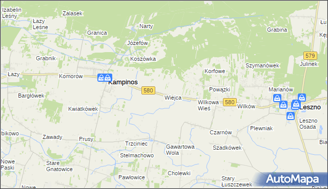 mapa Wiejca, Wiejca na mapie Targeo