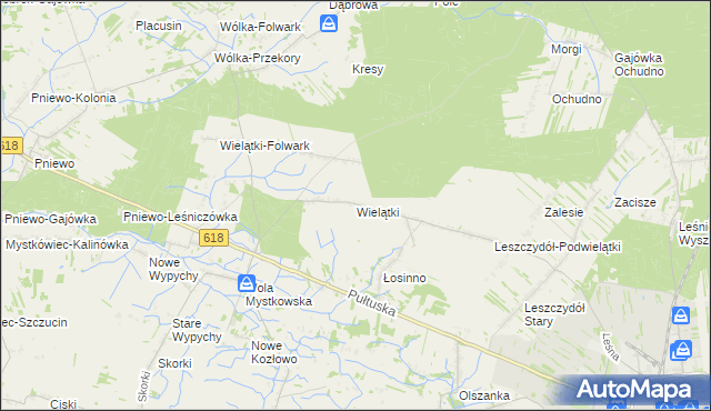 mapa Wielątki, Wielątki na mapie Targeo