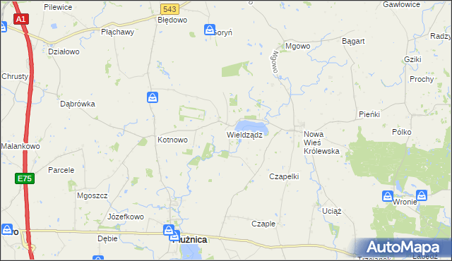 mapa Wieldządz, Wieldządz na mapie Targeo