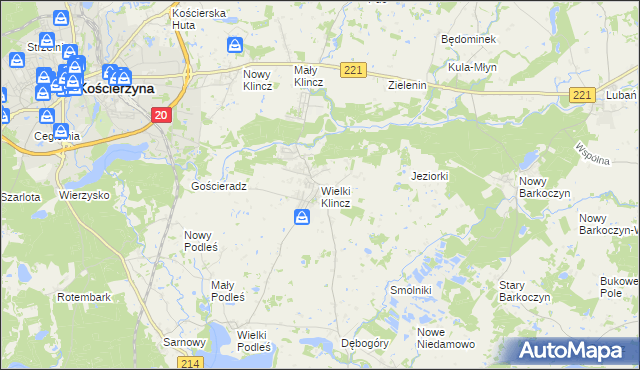 mapa Wielki Klincz, Wielki Klincz na mapie Targeo