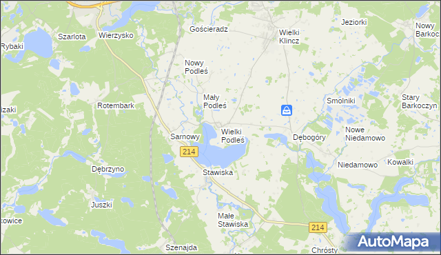 mapa Wielki Podleś, Wielki Podleś na mapie Targeo