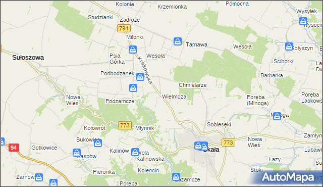 mapa Wielmoża, Wielmoża na mapie Targeo