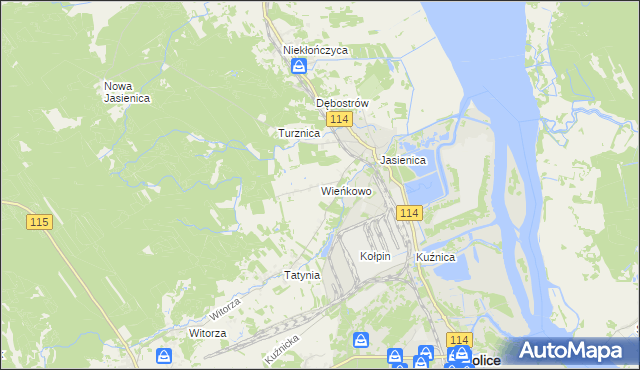mapa Wieńkowo, Wieńkowo na mapie Targeo