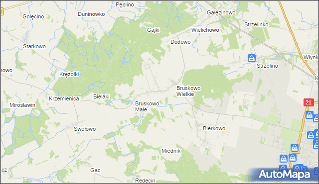 mapa Wierzbięcin gmina Słupsk, Wierzbięcin gmina Słupsk na mapie Targeo