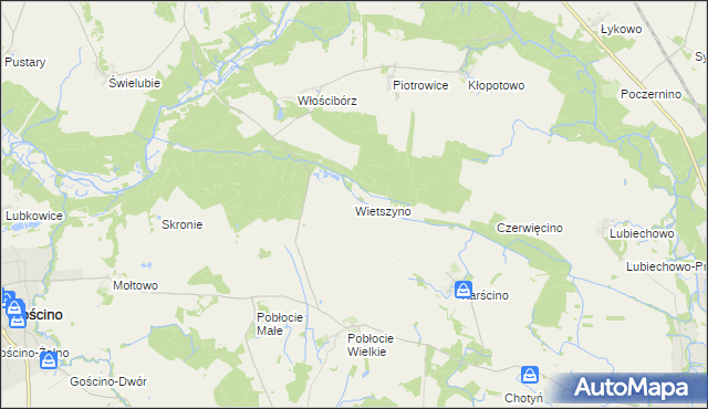 mapa Wietszyno, Wietszyno na mapie Targeo