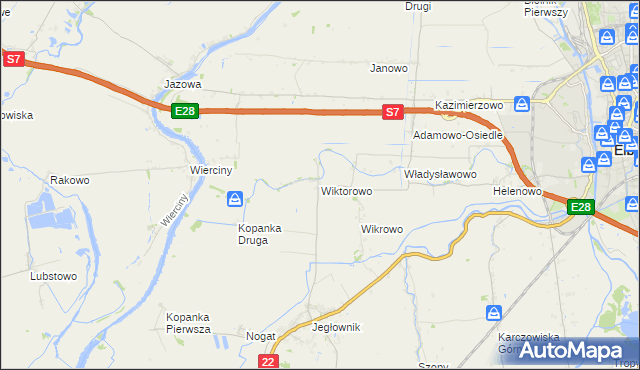 mapa Wiktorowo gmina Gronowo Elbląskie, Wiktorowo gmina Gronowo Elbląskie na mapie Targeo