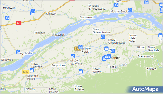 mapa Wilków Polski, Wilków Polski na mapie Targeo