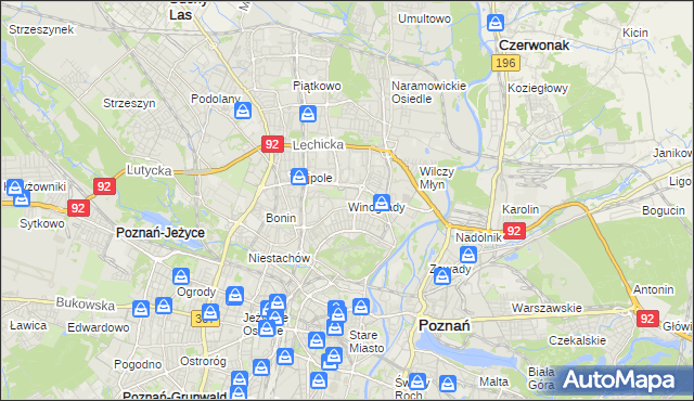 mapa Winogrady, Winogrady na mapie Targeo