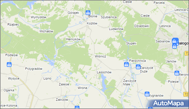 mapa Wiśnicz, Wiśnicz na mapie Targeo