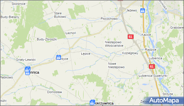 mapa Witki gmina Pokrzywnica, Witki gmina Pokrzywnica na mapie Targeo