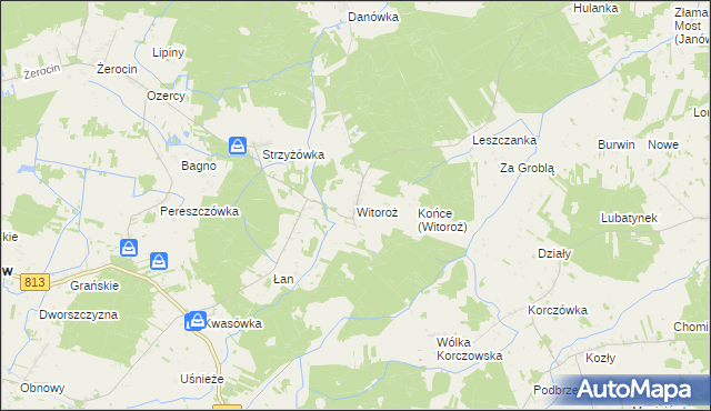 mapa Witoroż, Witoroż na mapie Targeo