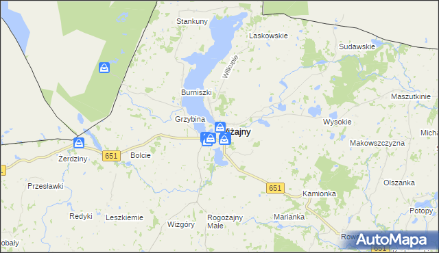 mapa Wiżajny, Wiżajny na mapie Targeo