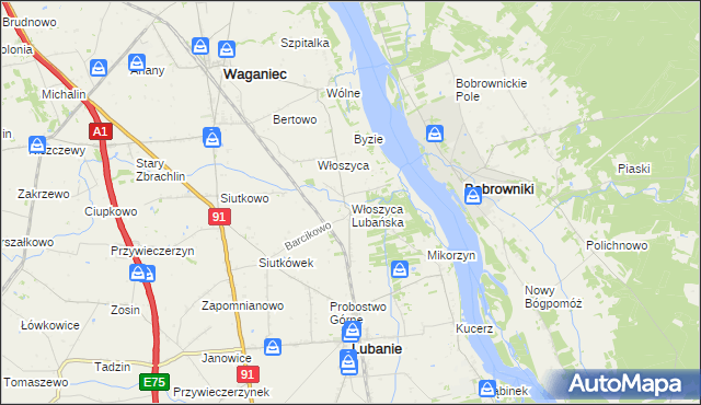 mapa Włoszyca Lubańska, Włoszyca Lubańska na mapie Targeo