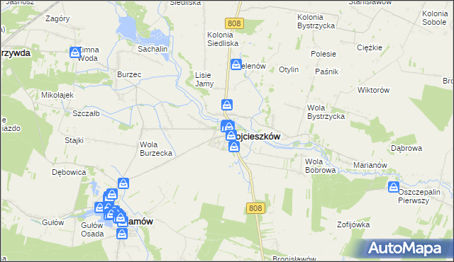 mapa Wojcieszków, Wojcieszków na mapie Targeo