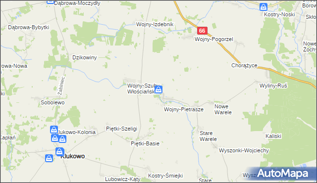 mapa Wojny-Krupy, Wojny-Krupy na mapie Targeo