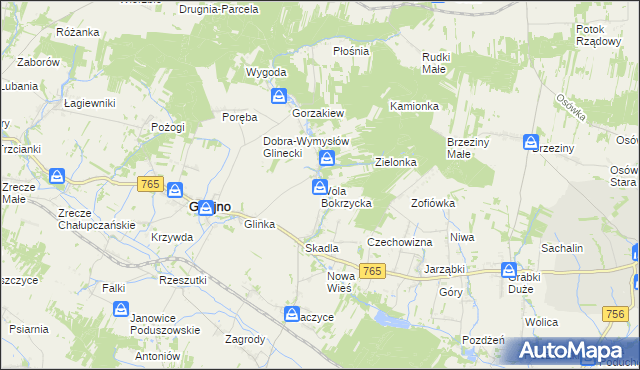 mapa Wola Bokrzycka, Wola Bokrzycka na mapie Targeo