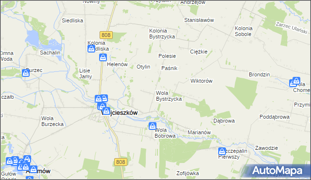 mapa Wola Bystrzycka, Wola Bystrzycka na mapie Targeo