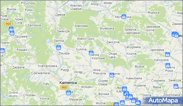 mapa Wola Kosnowa, Wola Kosnowa na mapie Targeo