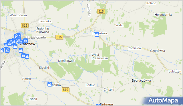 mapa Wola Przewłocka, Wola Przewłocka na mapie Targeo