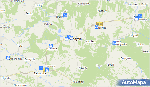 mapa Wola Serocka, Wola Serocka na mapie Targeo