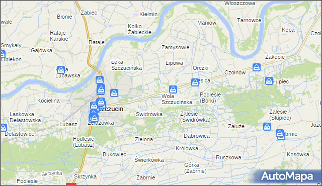 mapa Wola Szczucińska, Wola Szczucińska na mapie Targeo