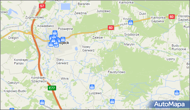 mapa Wólka Garwarska, Wólka Garwarska na mapie Targeo