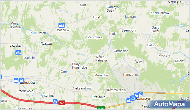 mapa Wólka Kałuska, Wólka Kałuska na mapie Targeo