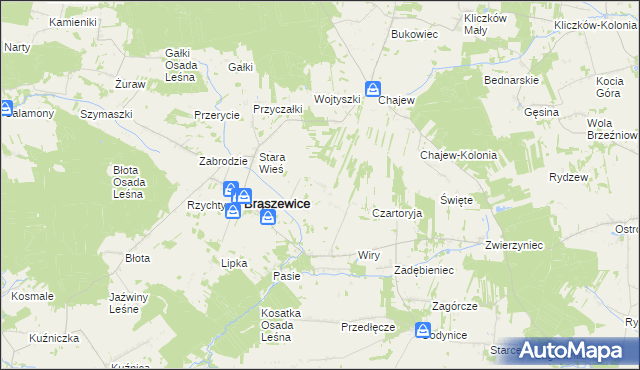 mapa Wólka Klonowska, Wólka Klonowska na mapie Targeo