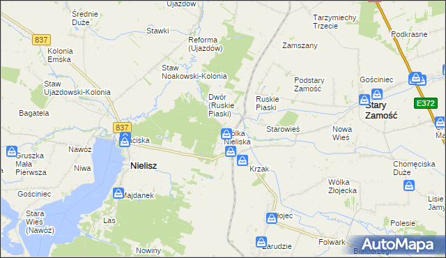 mapa Wólka Nieliska, Wólka Nieliska na mapie Targeo