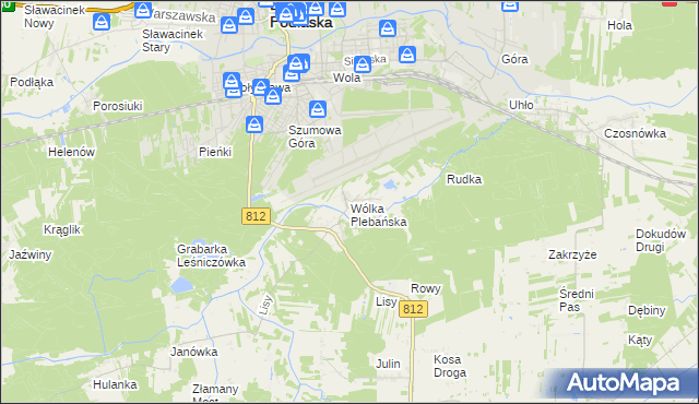 mapa Wólka Plebańska gmina Biała Podlaska, Wólka Plebańska gmina Biała Podlaska na mapie Targeo