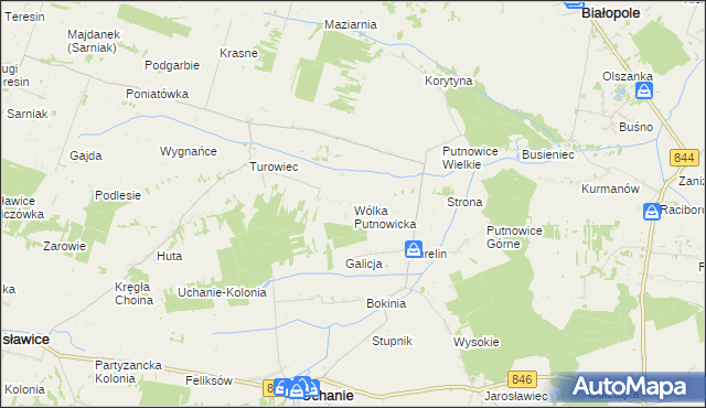 mapa Wólka Putnowicka, Wólka Putnowicka na mapie Targeo