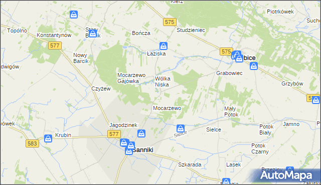 mapa Wólka Wysoka, Wólka Wysoka na mapie Targeo