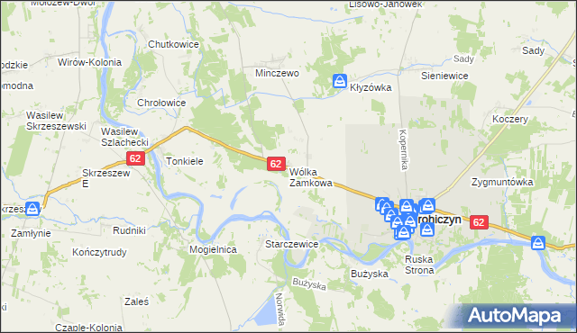 mapa Wólka Zamkowa, Wólka Zamkowa na mapie Targeo