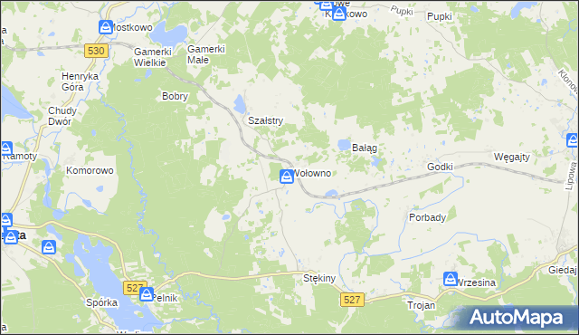 mapa Wołowno, Wołowno na mapie Targeo