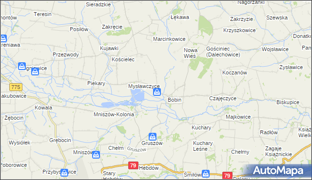 mapa Wolwanowice, Wolwanowice na mapie Targeo