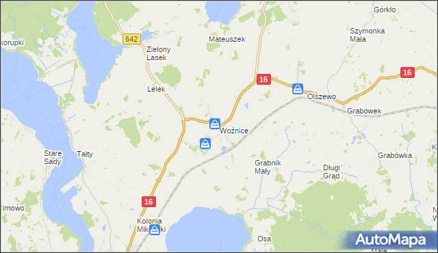 mapa Woźnice, Woźnice na mapie Targeo